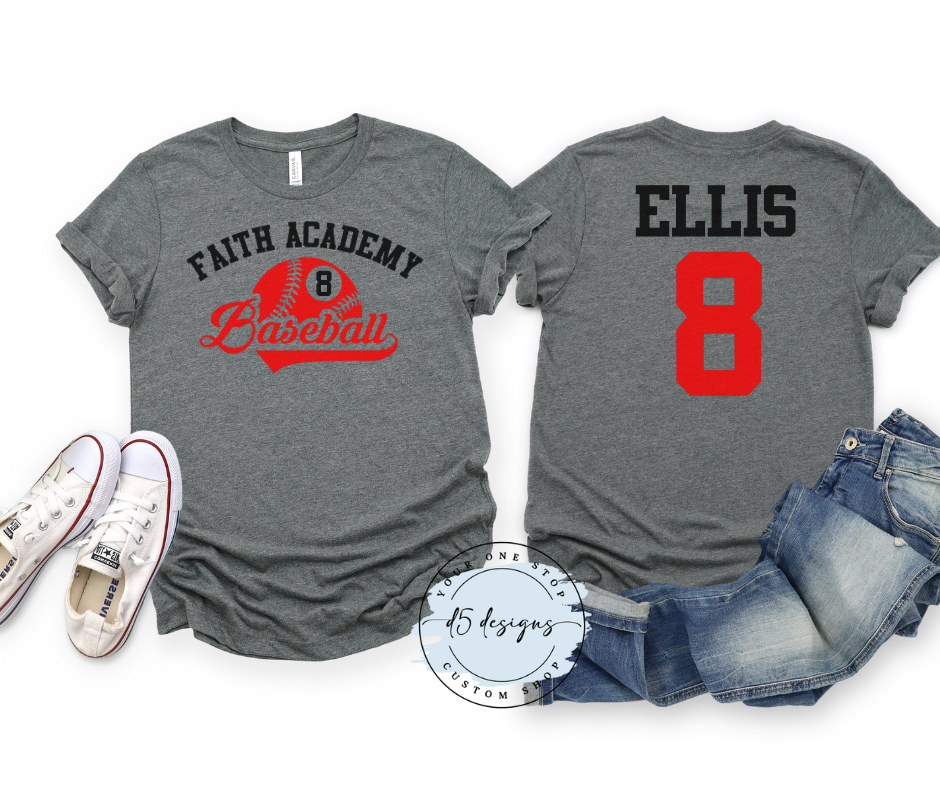 Faith Academy Baseball T-Shirt