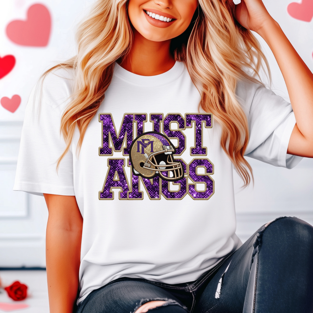 MF Mustang FAUX Glitter/Sequin Apparel
