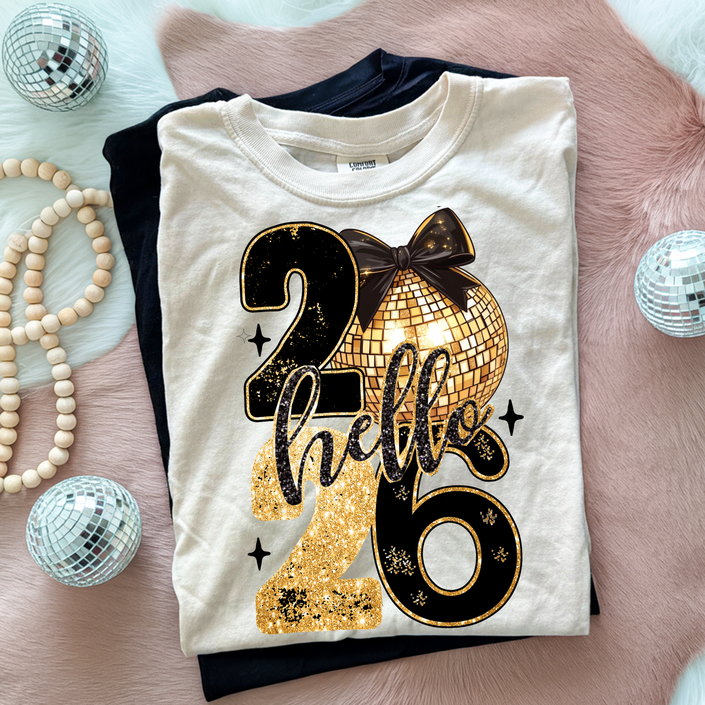 Hello 2026 FAUX Glitter