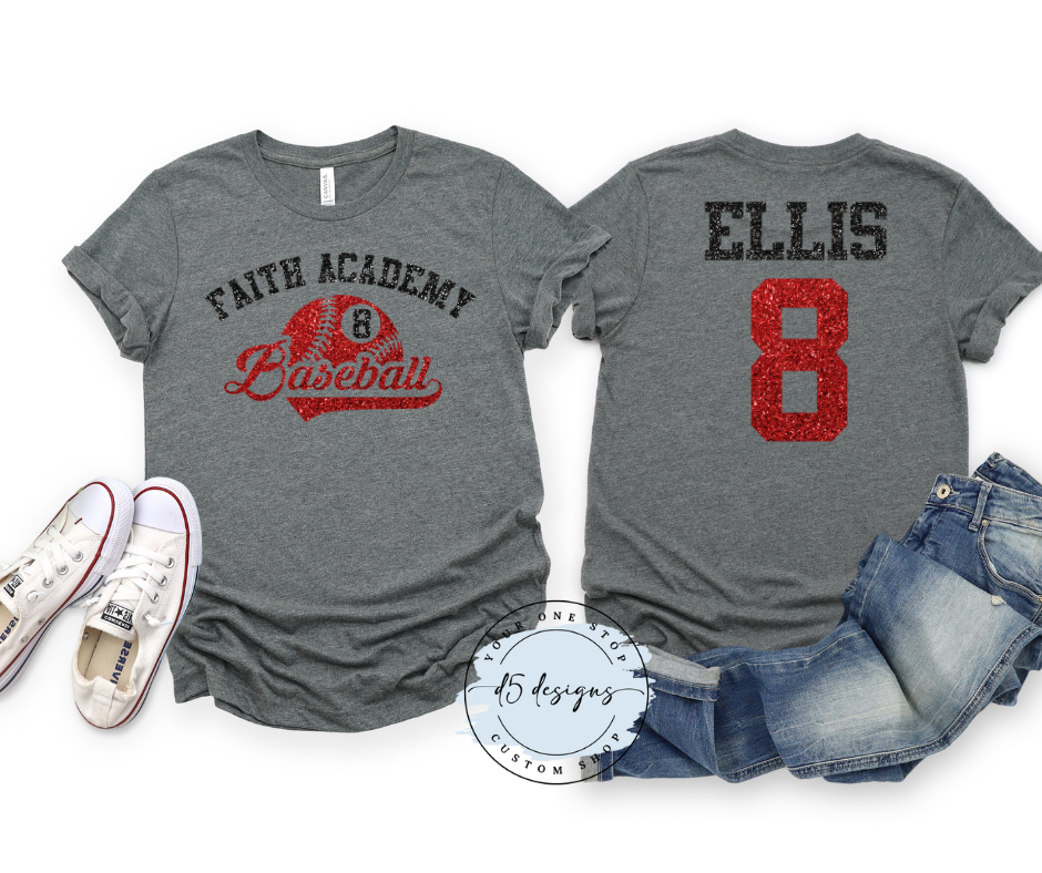 Faith Academy Baseball T-Shirt