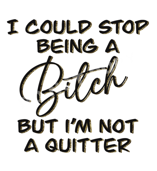 I Could Stop Being a Bitch But I'm Not a Quitter