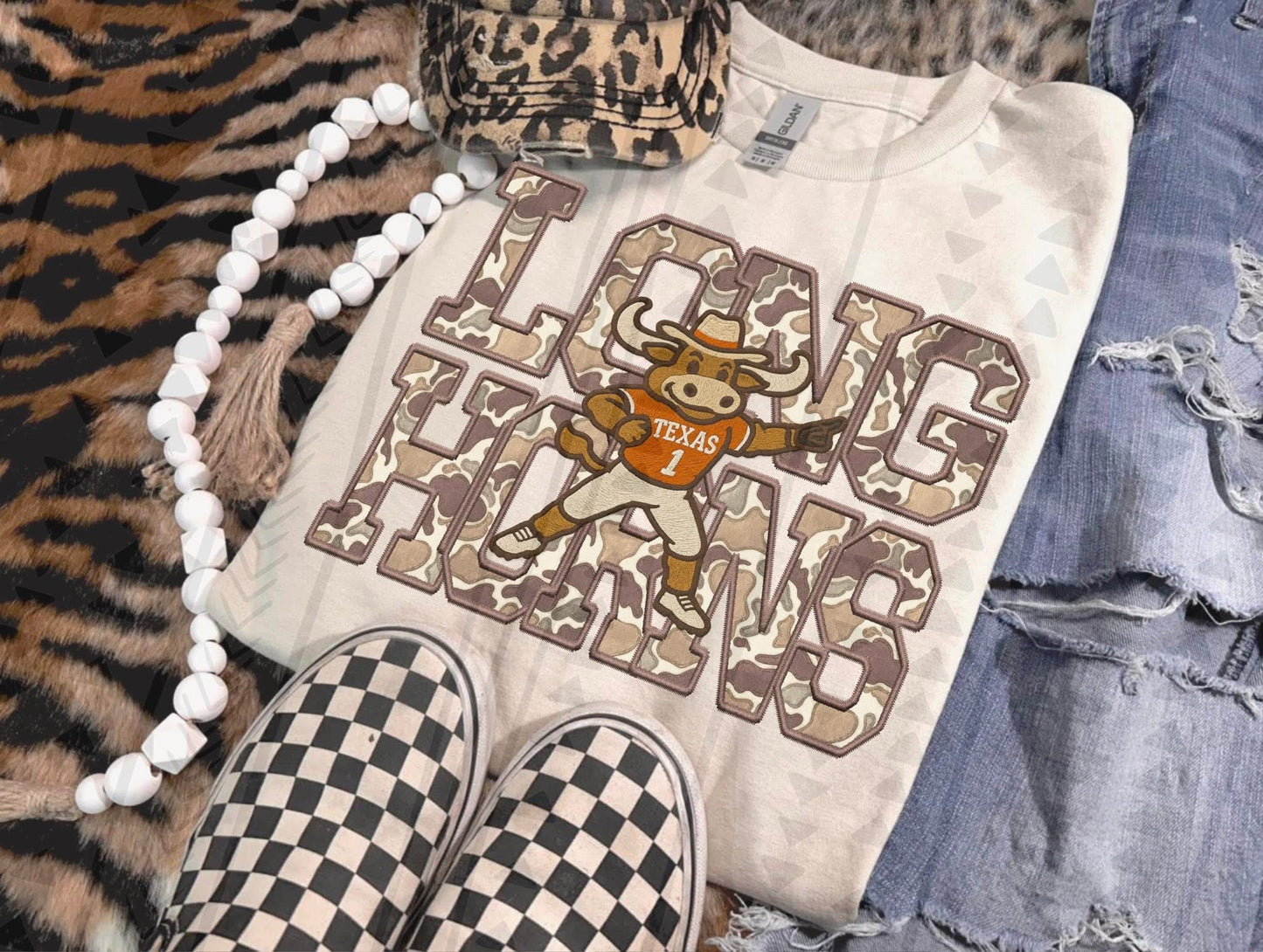 Camo Longhorns Unisex Apparel