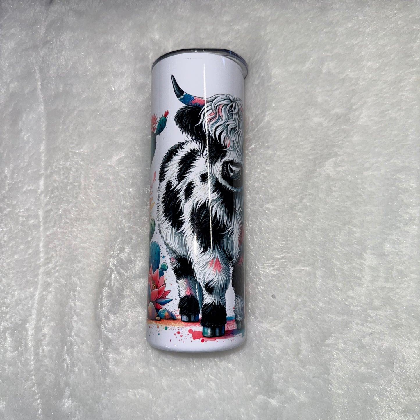 Highland Cow Cactus Tumbler