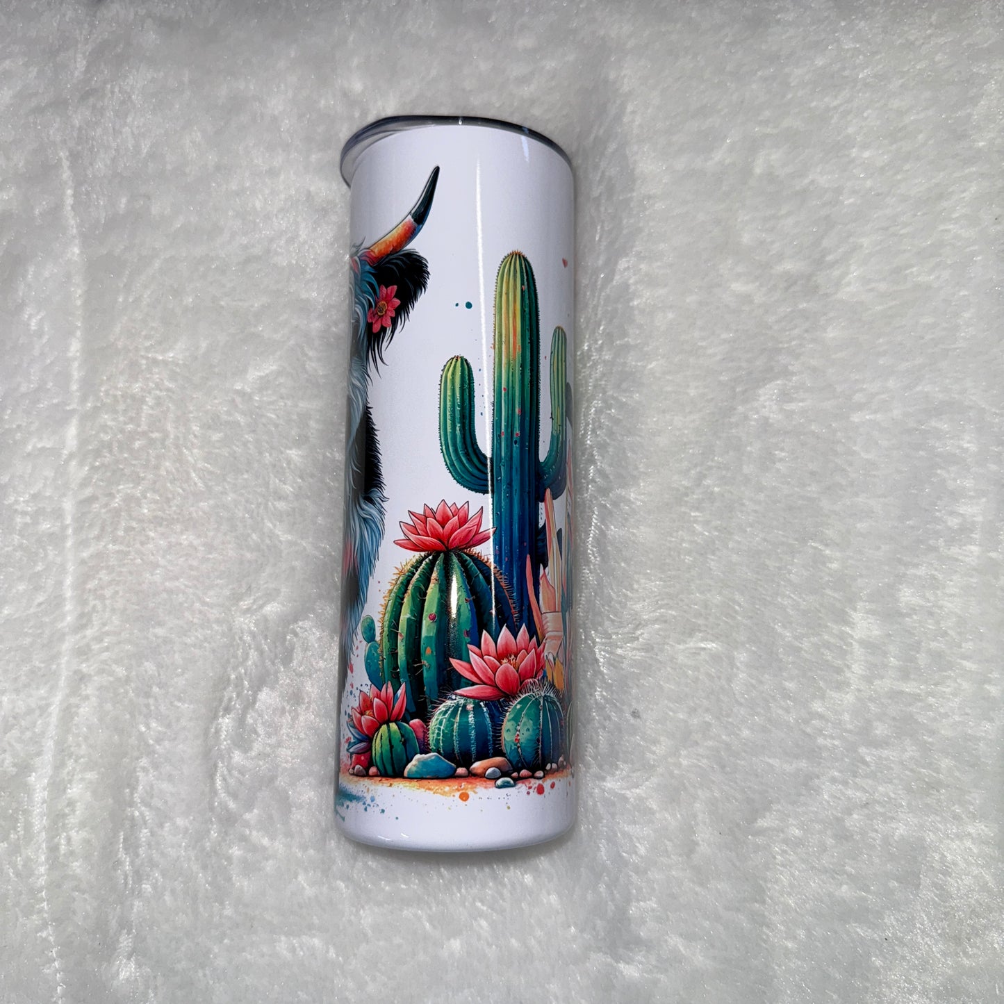 Highland Cow Cactus Tumbler
