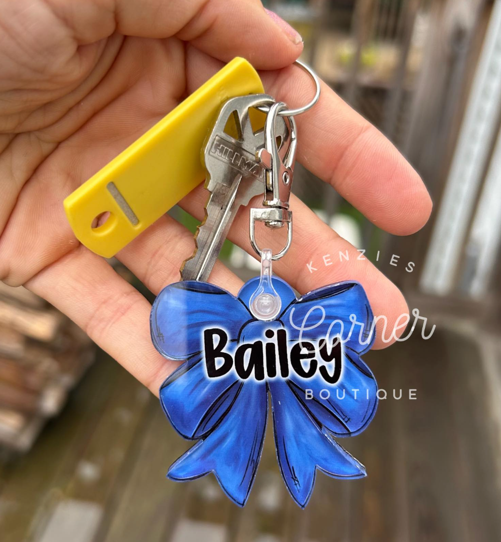 Acrylic Bow Keychain