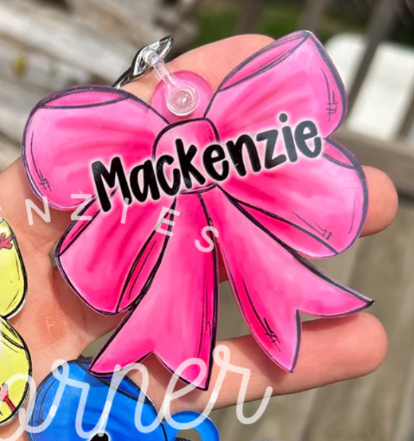 Acrylic Bow Keychain