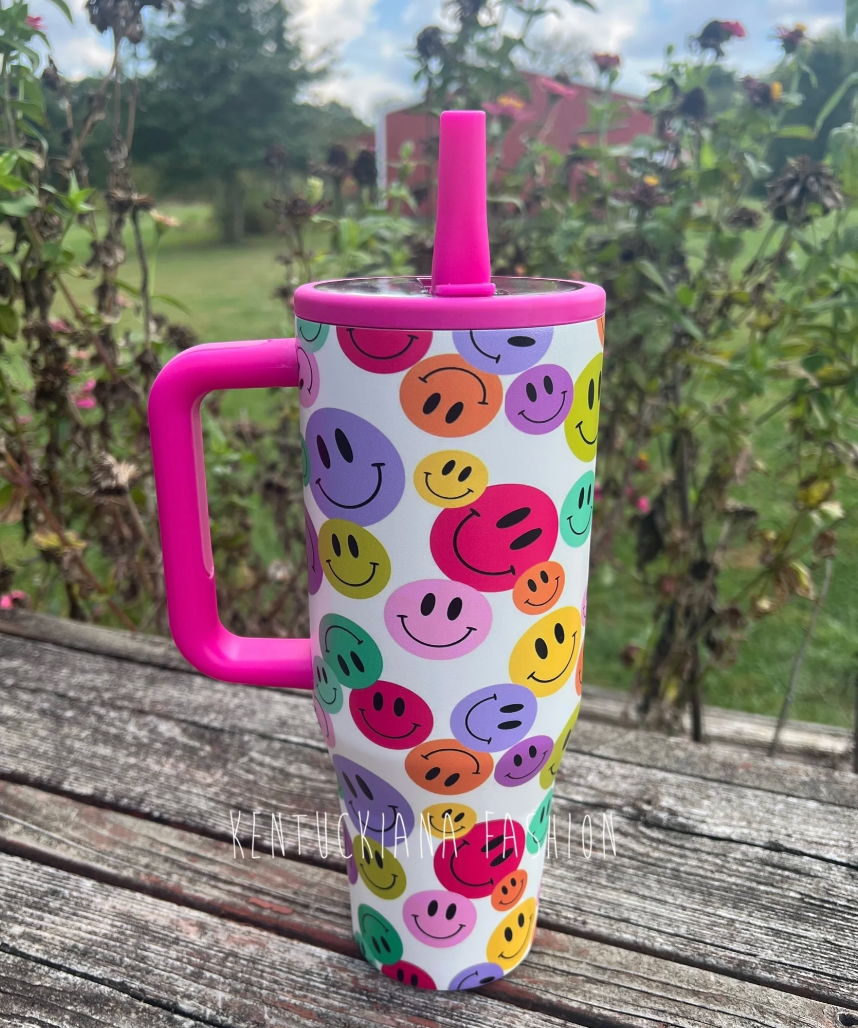 Happy Face 40oz Tumbler