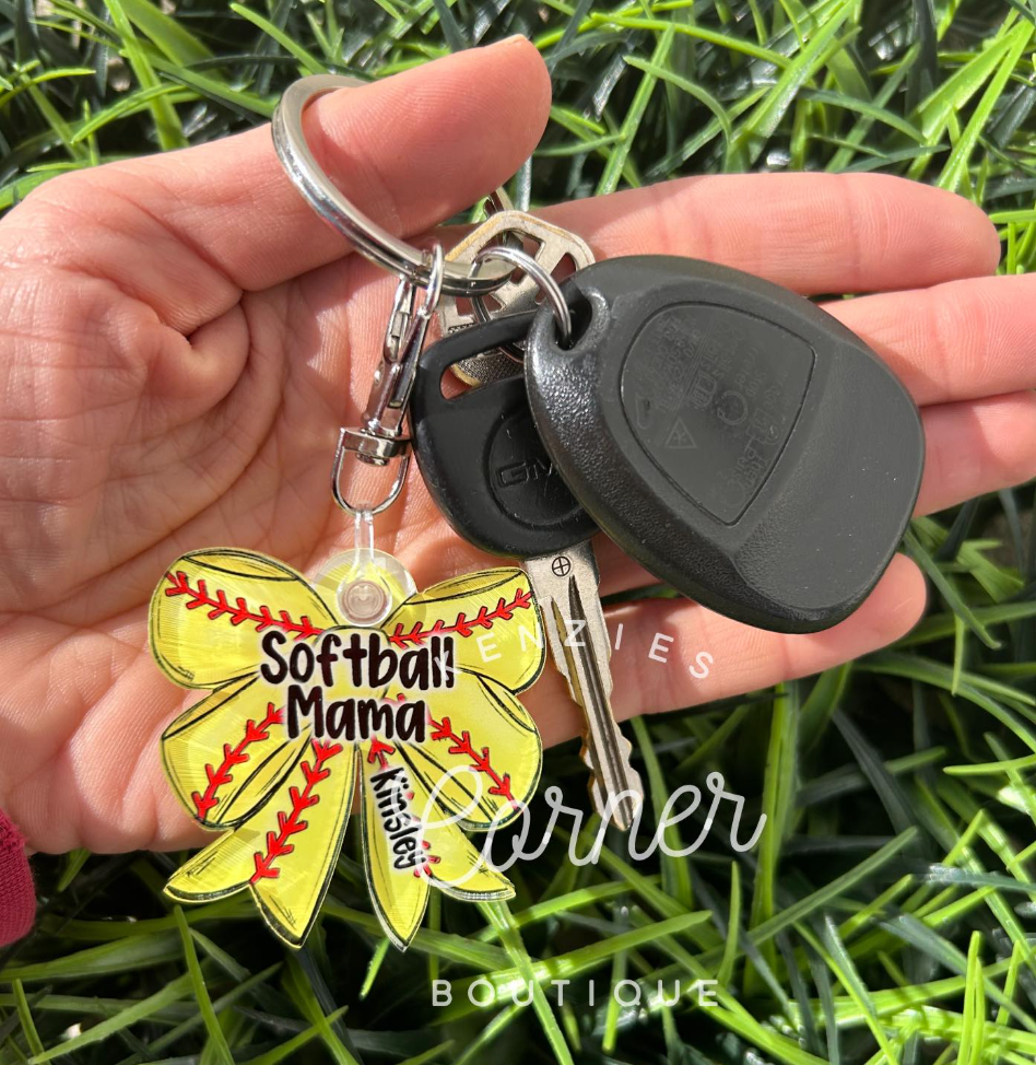 Acrylic Bow Keychain