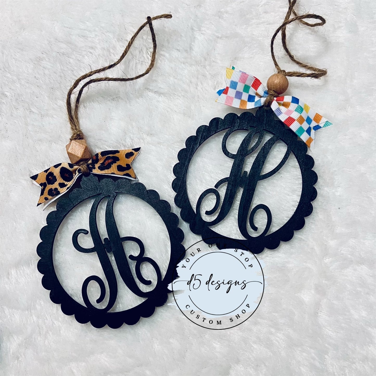 Single Initial Car Charm