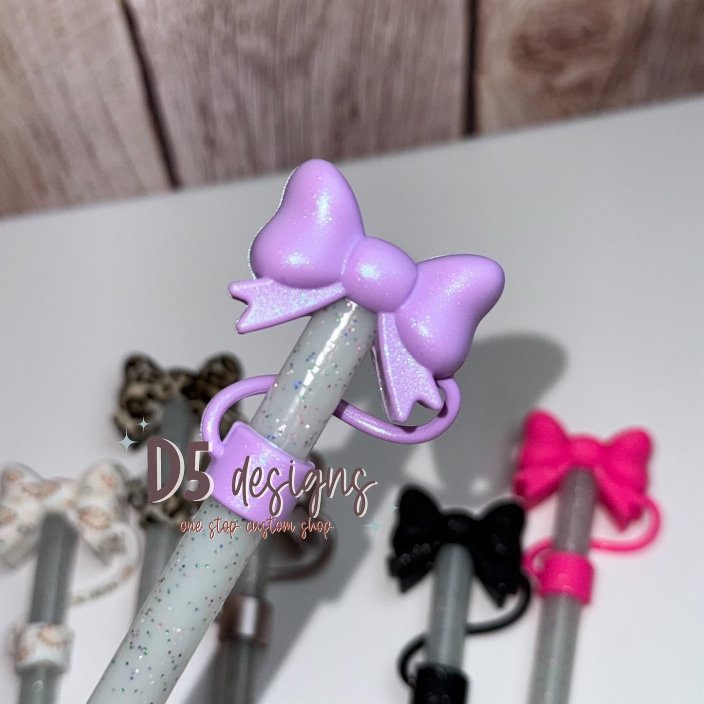 Bow Straw Toppers