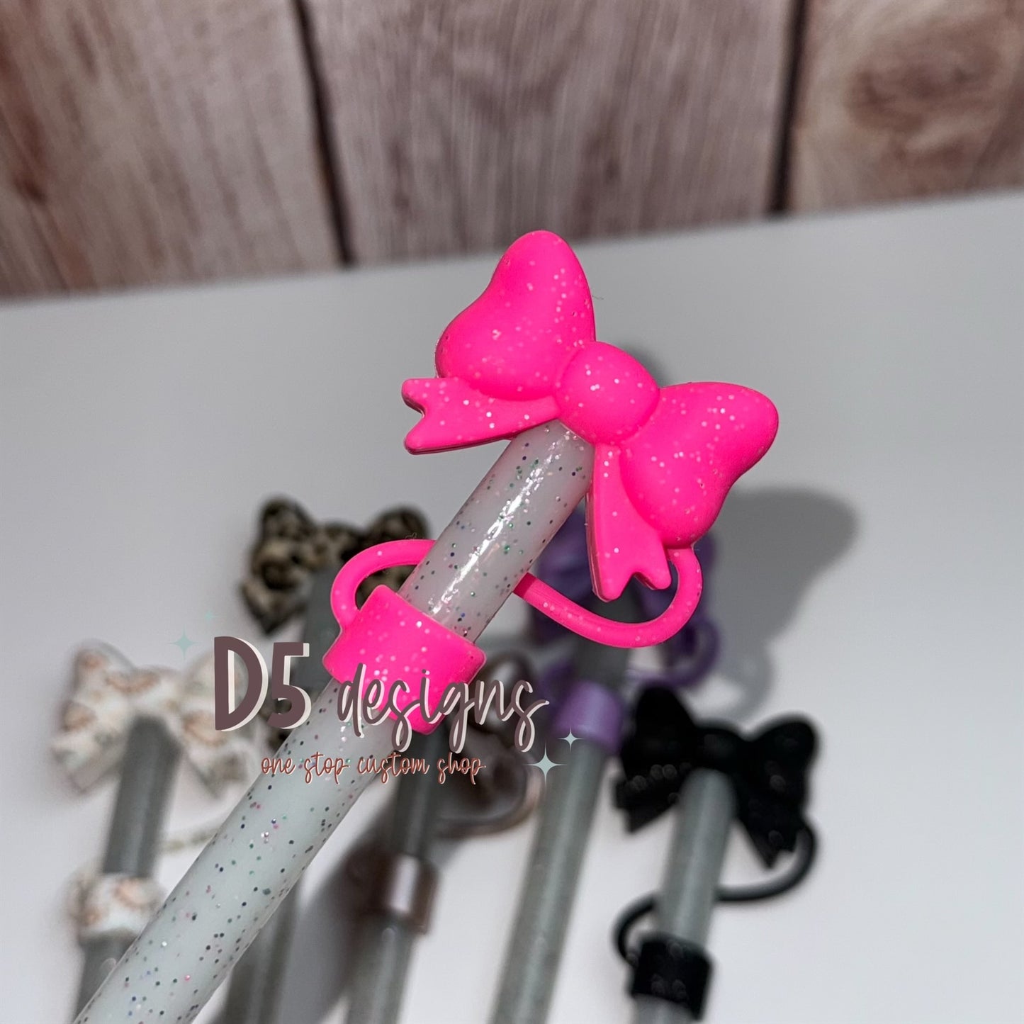 Bow Straw Toppers