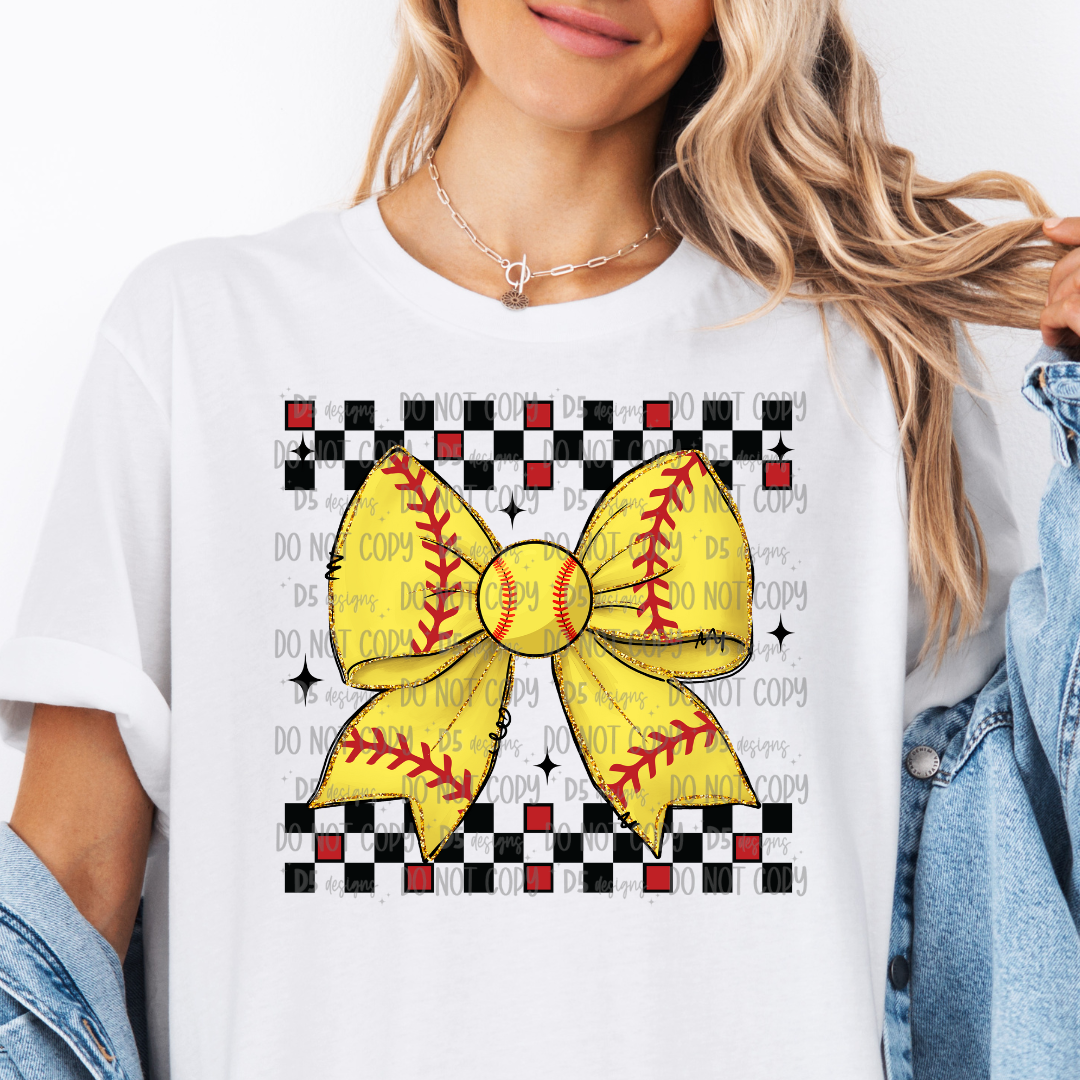 Softball Mama Checkered