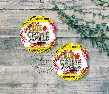 True Crime Neoprene Car Coasters