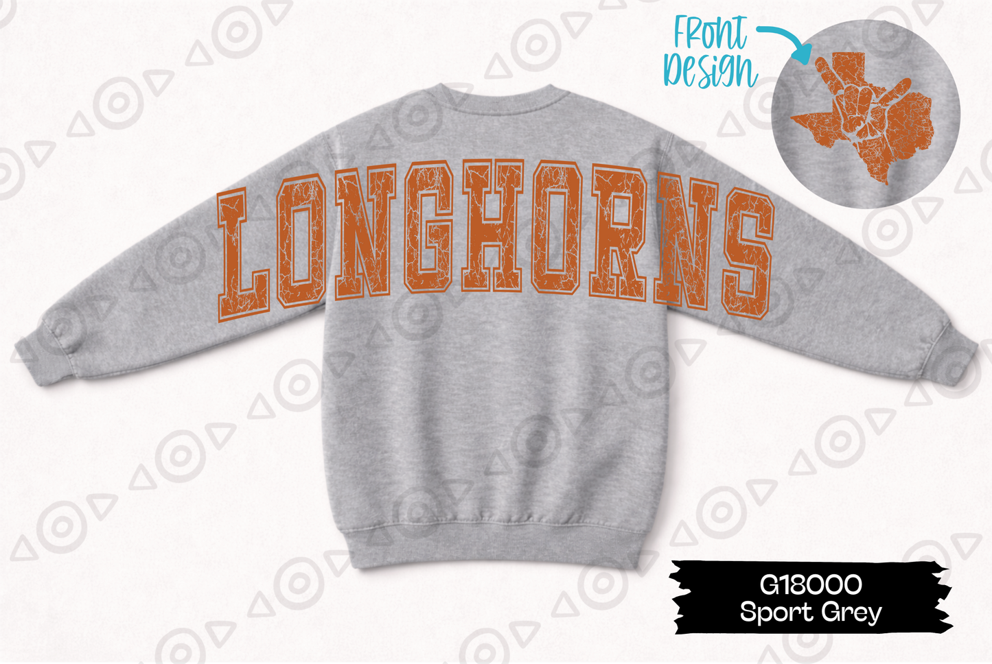 Longhorns Grunge Sweatshirt