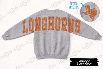 Longhorns Grunge Sweatshirt