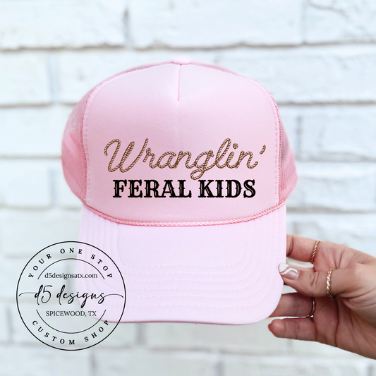 Wranglin' Feral Kids Foam Trucker Hat