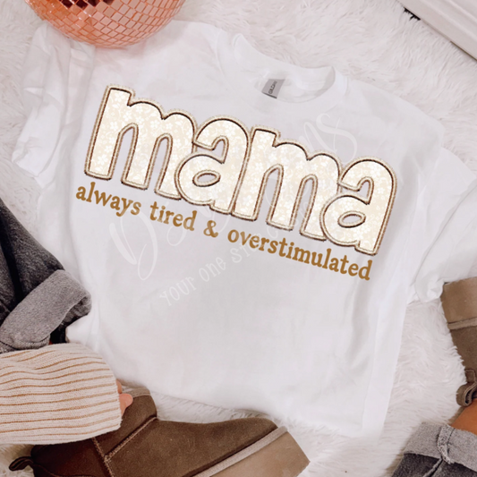 Mama Faux Embroidery