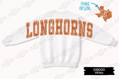 Longhorns Grunge Sweatshirt