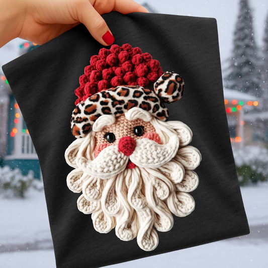 Leopard Santa FAUX Yarn