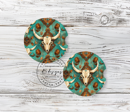 Cow Neoprene Car Coasters