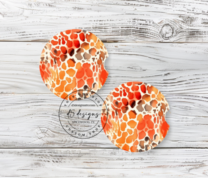 Animal Print Neoprene Car Coasters