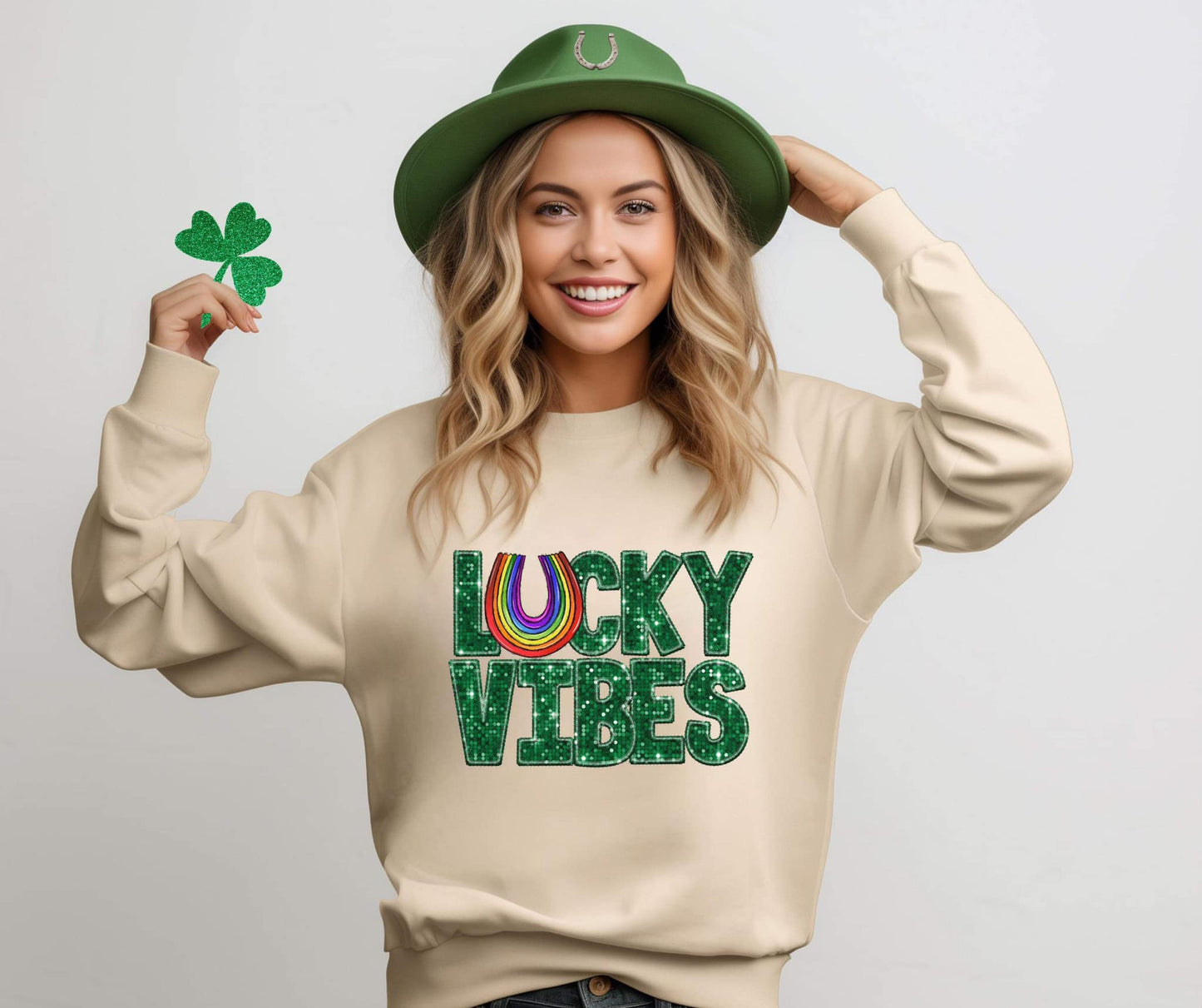 Lucky Vibes Printed Sweatshirt