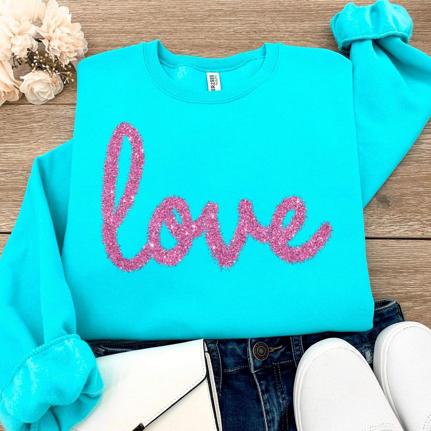 Tinsel Love Printed Sweatshirt