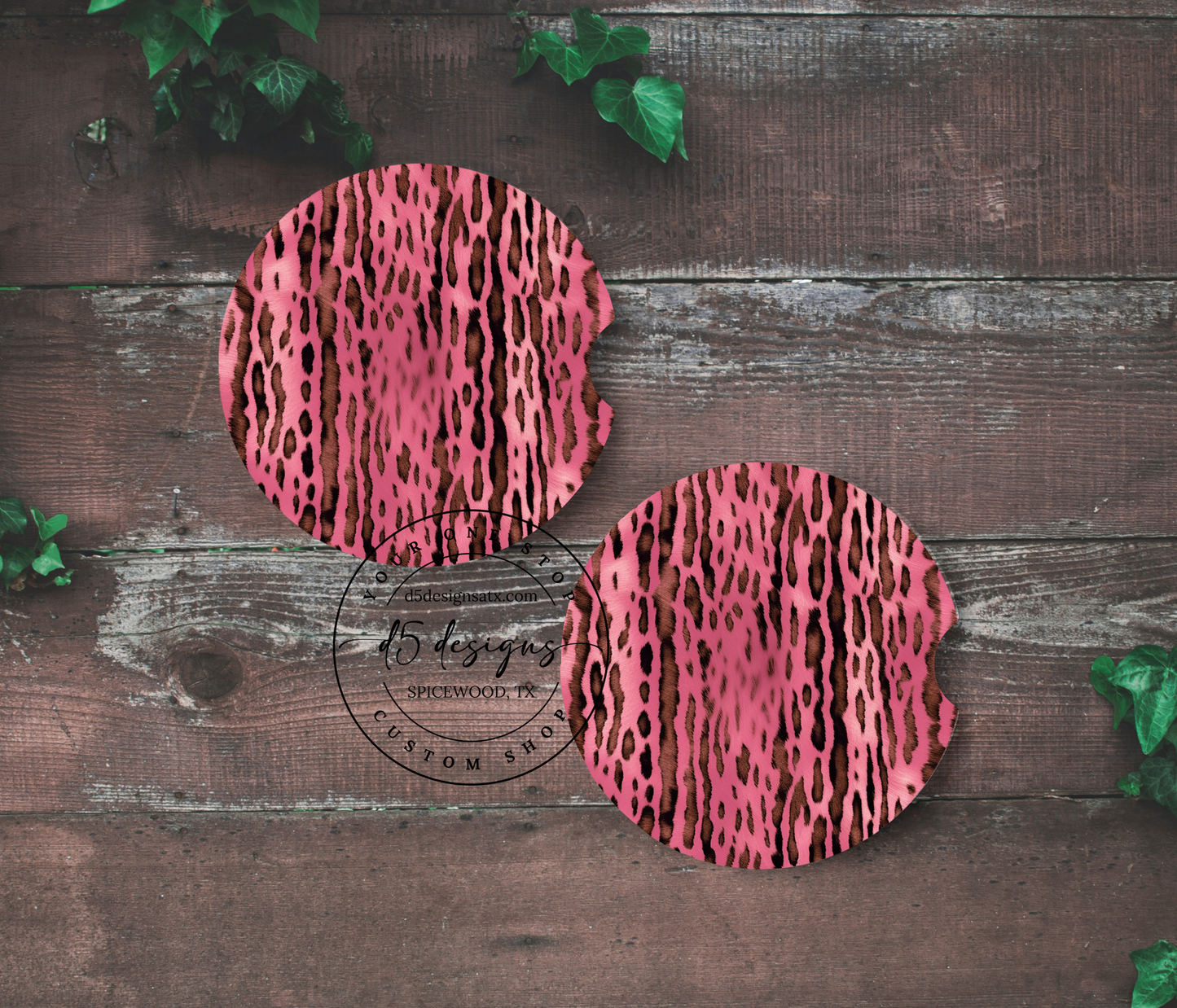 Animal Print Neoprene Car Coasters