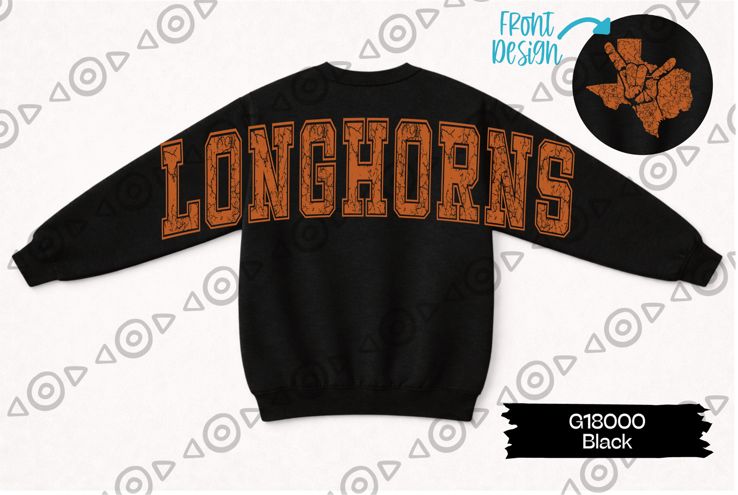 Longhorns Grunge Sweatshirt