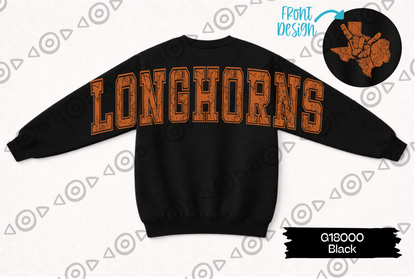 Longhorns Grunge Sweatshirt