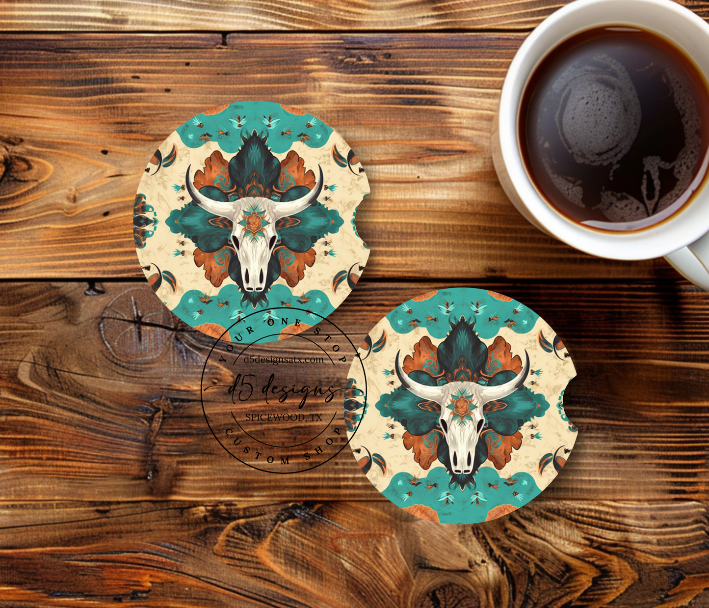 Cow Neoprene Car Coasters