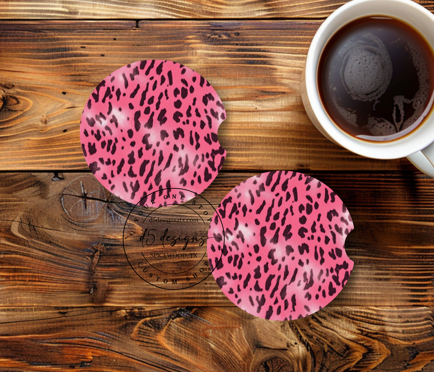 Animal Print Neoprene Car Coasters