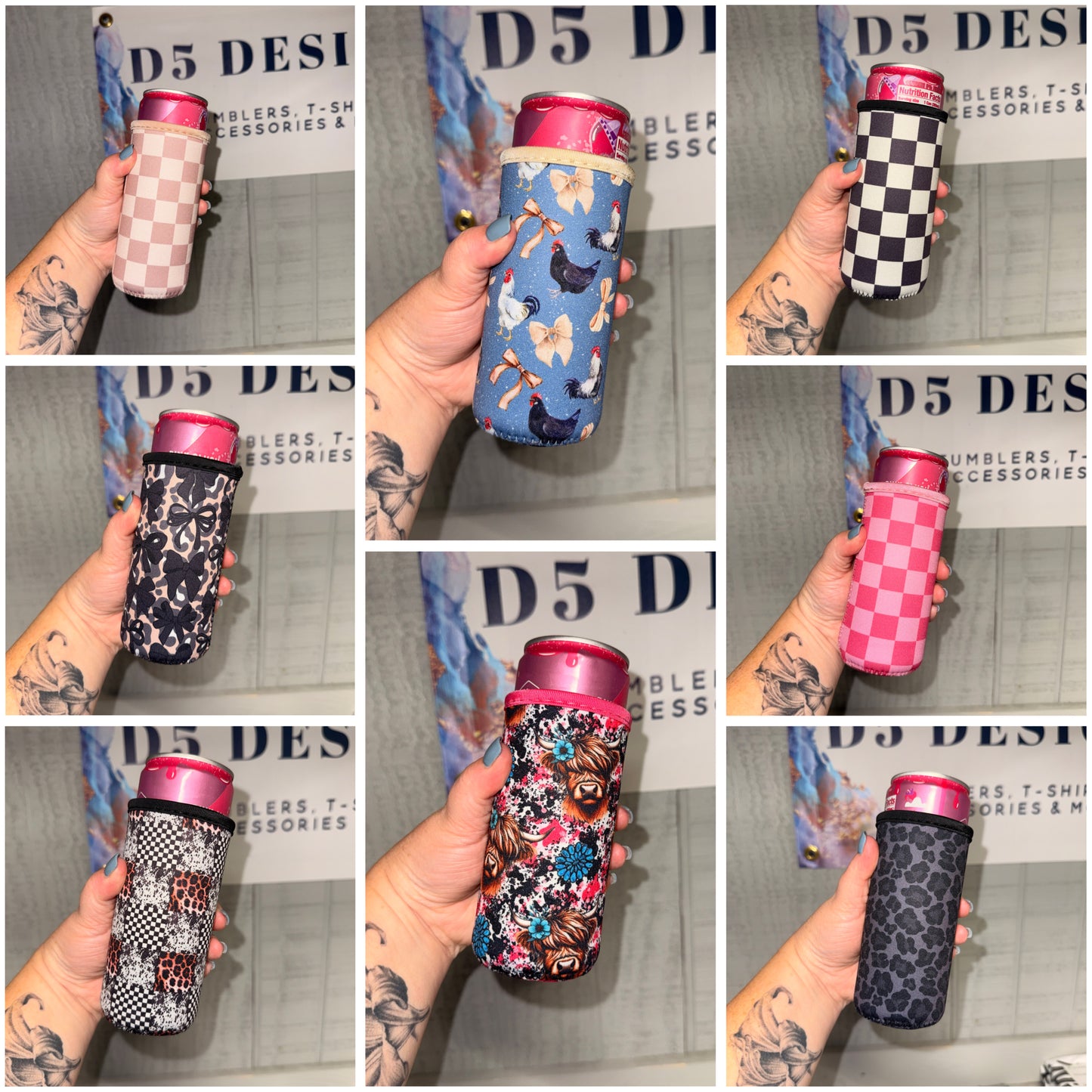 Skinny Neoprene Can Koozie