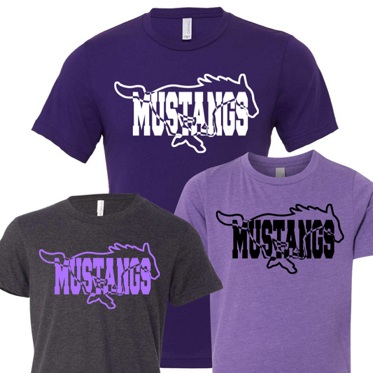 Mustangs Purple Unisex Tee