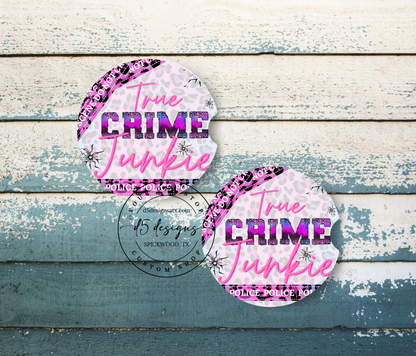 True Crime Neoprene Car Coasters