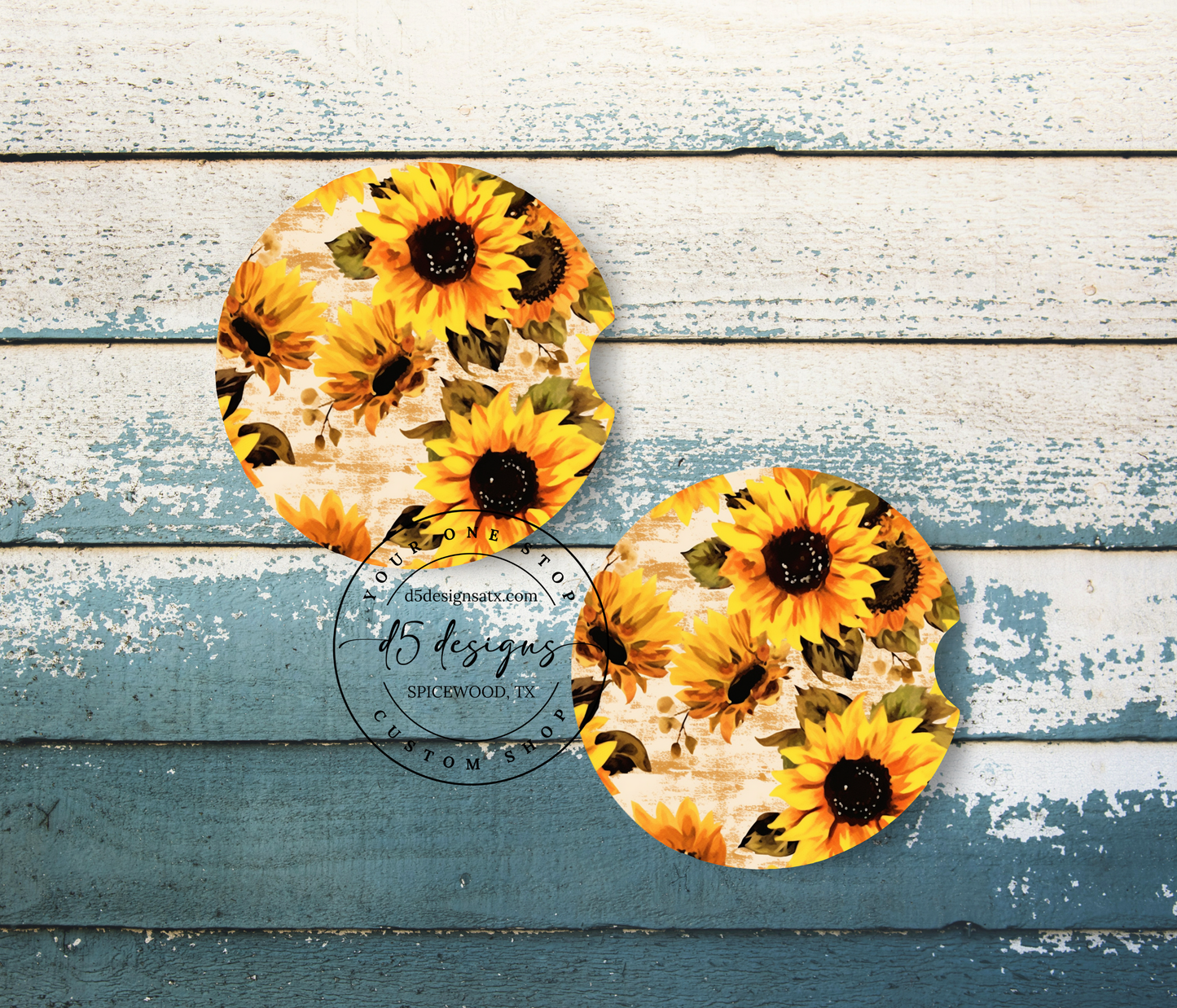 Floral Neoprene Car Coasters (1)