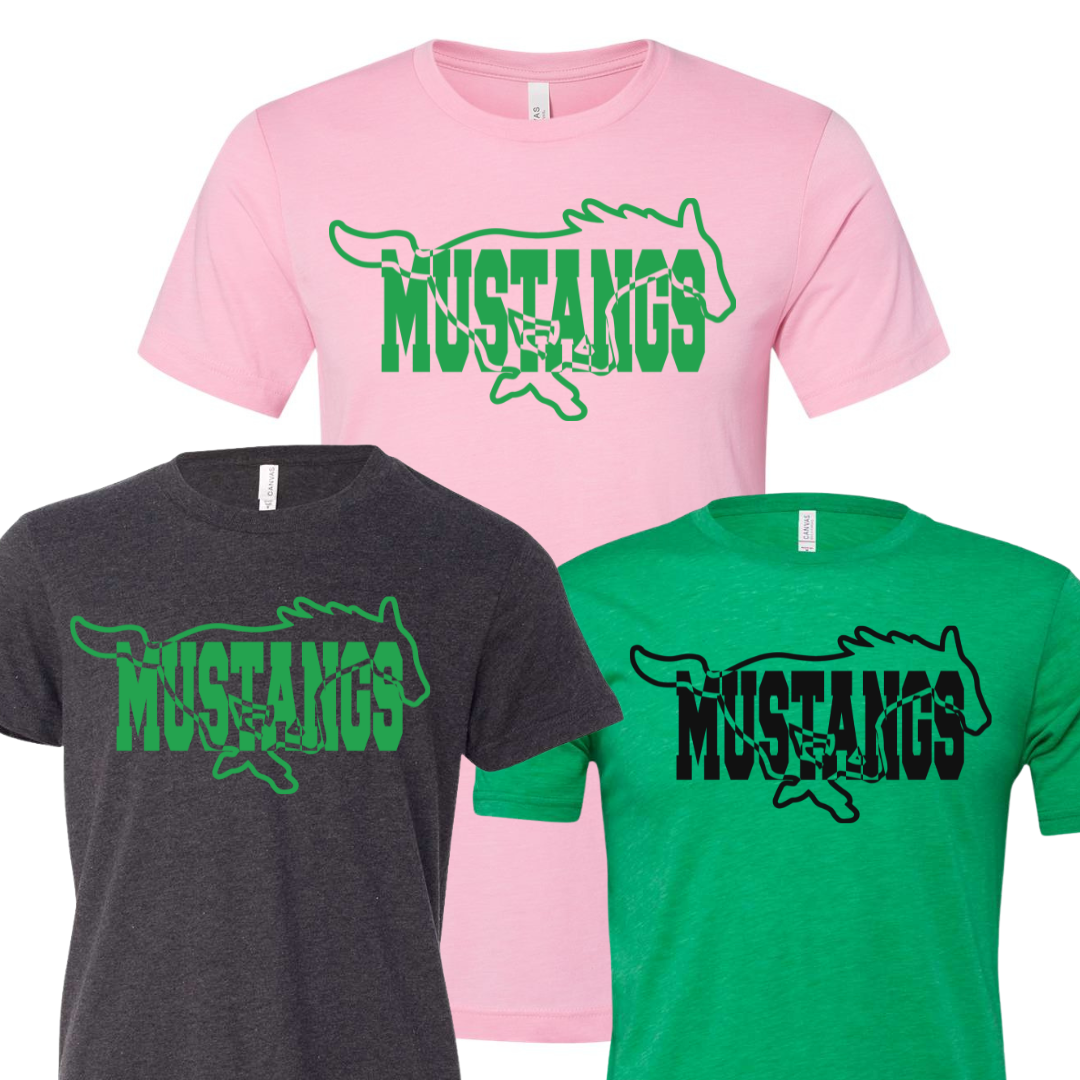Mustangs Green Unisex Tee