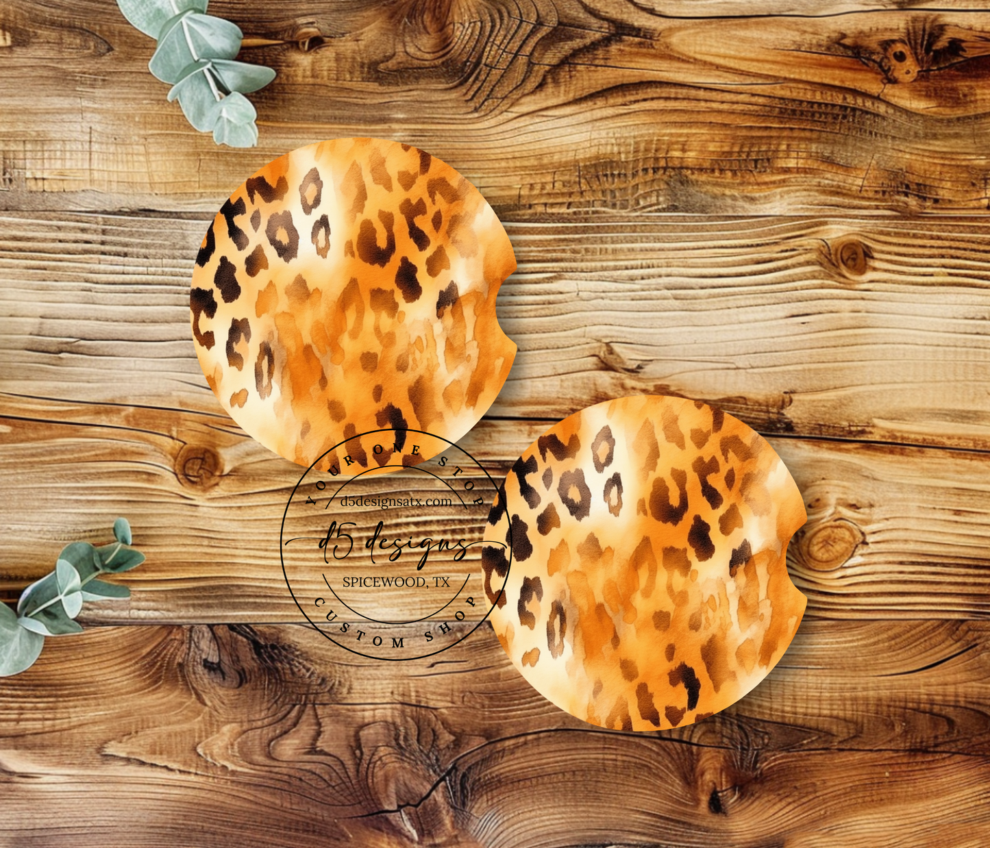 Animal Print Neoprene Car Coasters