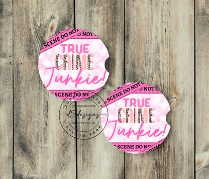 True Crime Neoprene Car Coasters