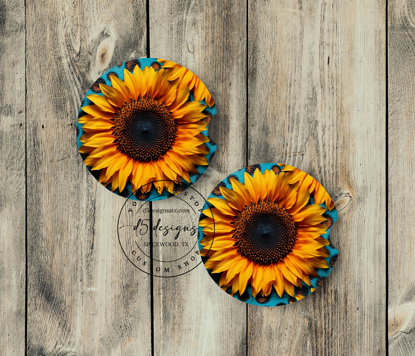 Floral Neoprene Car Coasters (2)