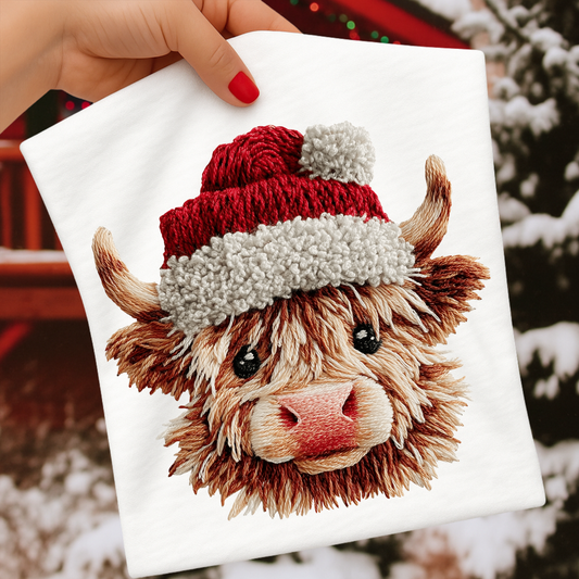 Highland Christmas Cow FAUX Yarn