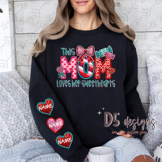 This...Loves Her Sweethearts Sweatshirt (Multiple Name Options)