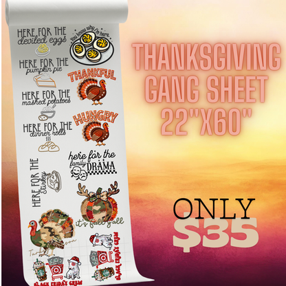 Thanksgiving Gang Sheet