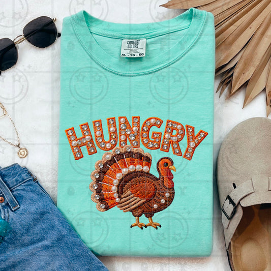 Hungry Turkey FAUX Embroidery