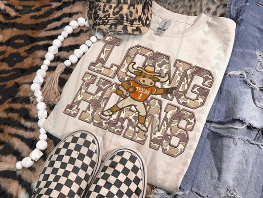 Camo Longhorns Unisex Apparel