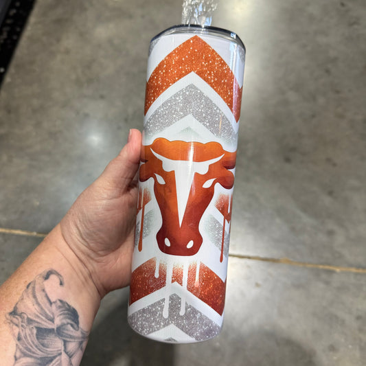 Glitter Longhorn 20oz Sublimation