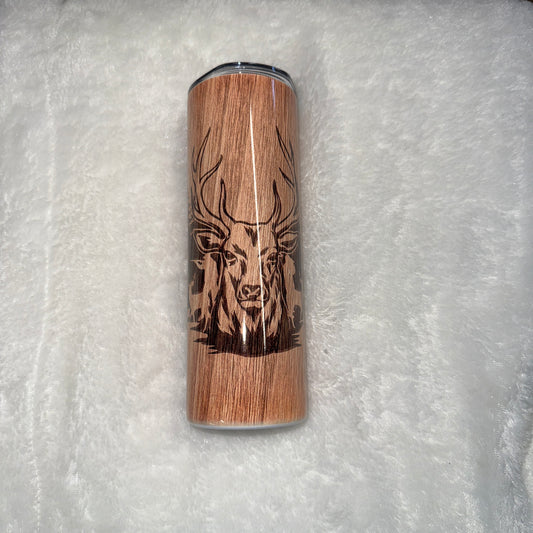 Woodgrain Deer Tumbler