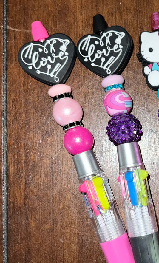 Hairstylist Beaded Pens