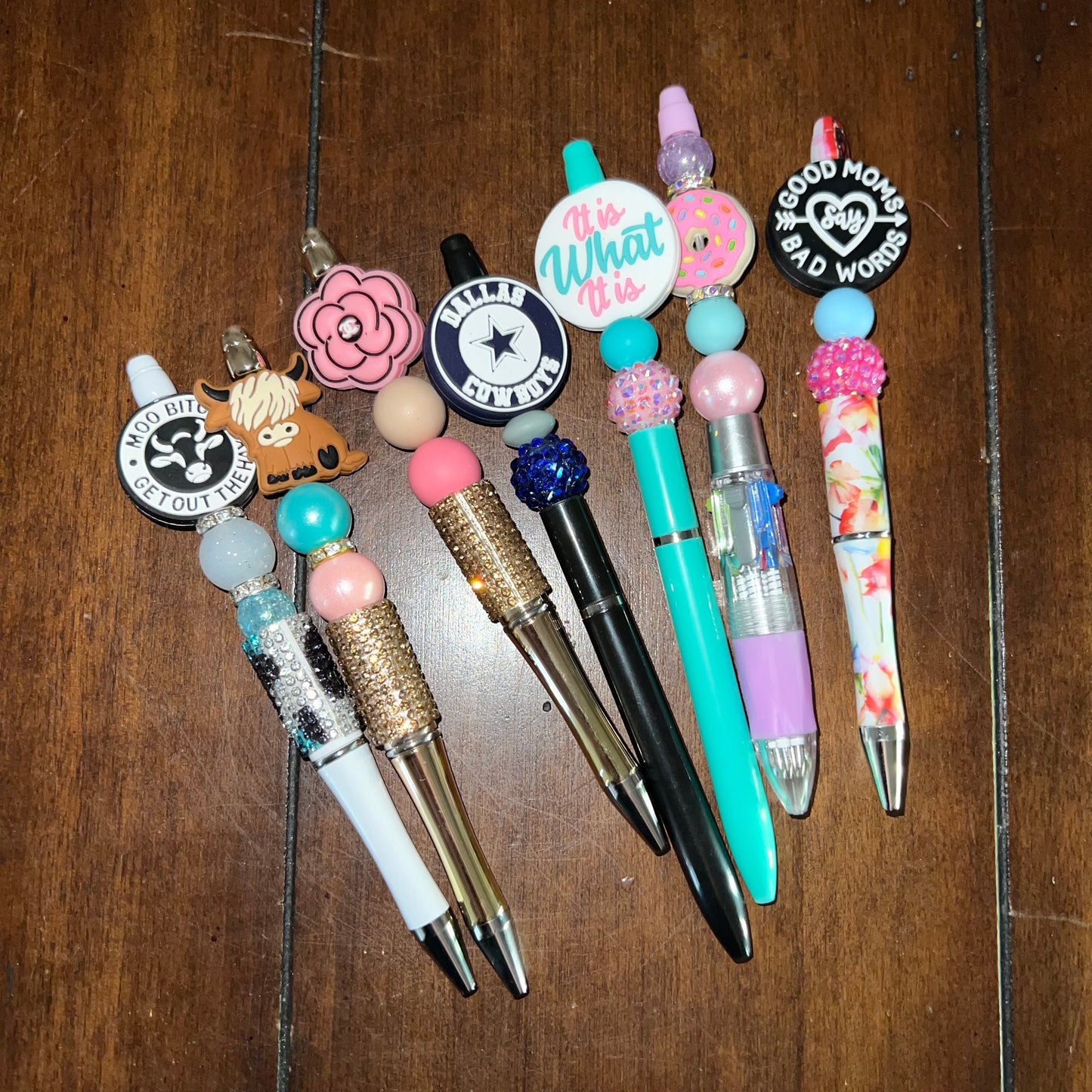 Random 6 Beaded Pens