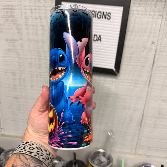 Blue Guy & Friend Holographic Tumbler